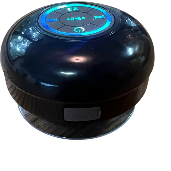 Bluetooth Speaker Portable Waterproof Shower Speaker Suction Cup Mount LED Light - Picture 5 of 5